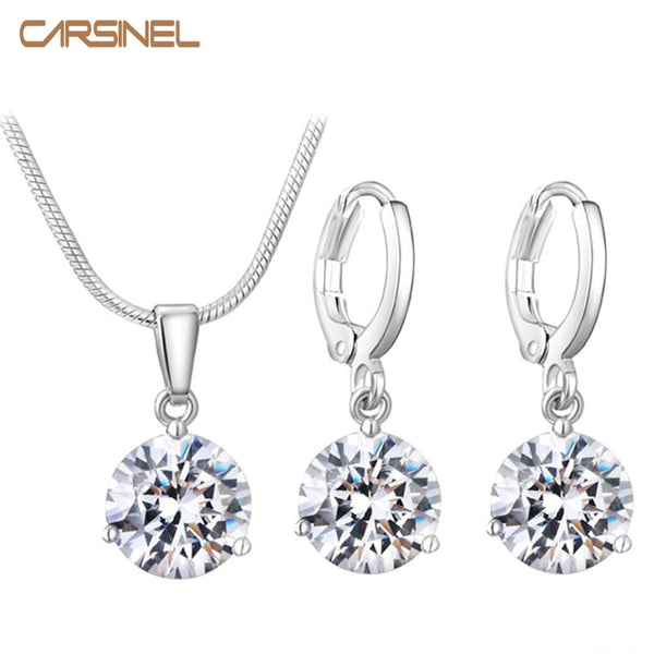 Jewelry Sets for Women Round Cubic Zircon - Thejewellerystyle
