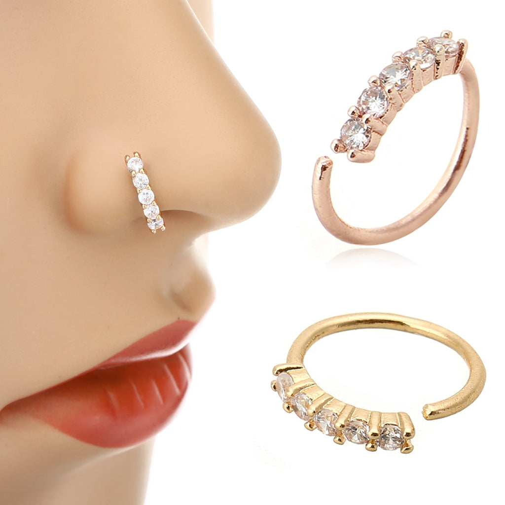 Crystals Nose Ring Vintage Rhinestone - Thejewellerystyle