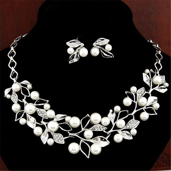 Simulated Pearl Bridal Jewelry Sets Wedding - Thejewellerystyle