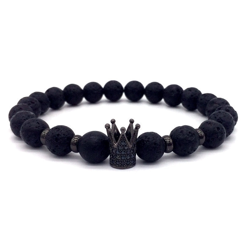 Hot Trendy Lava Stone Pave CZ Imperial Crown - Thejewellerystyle