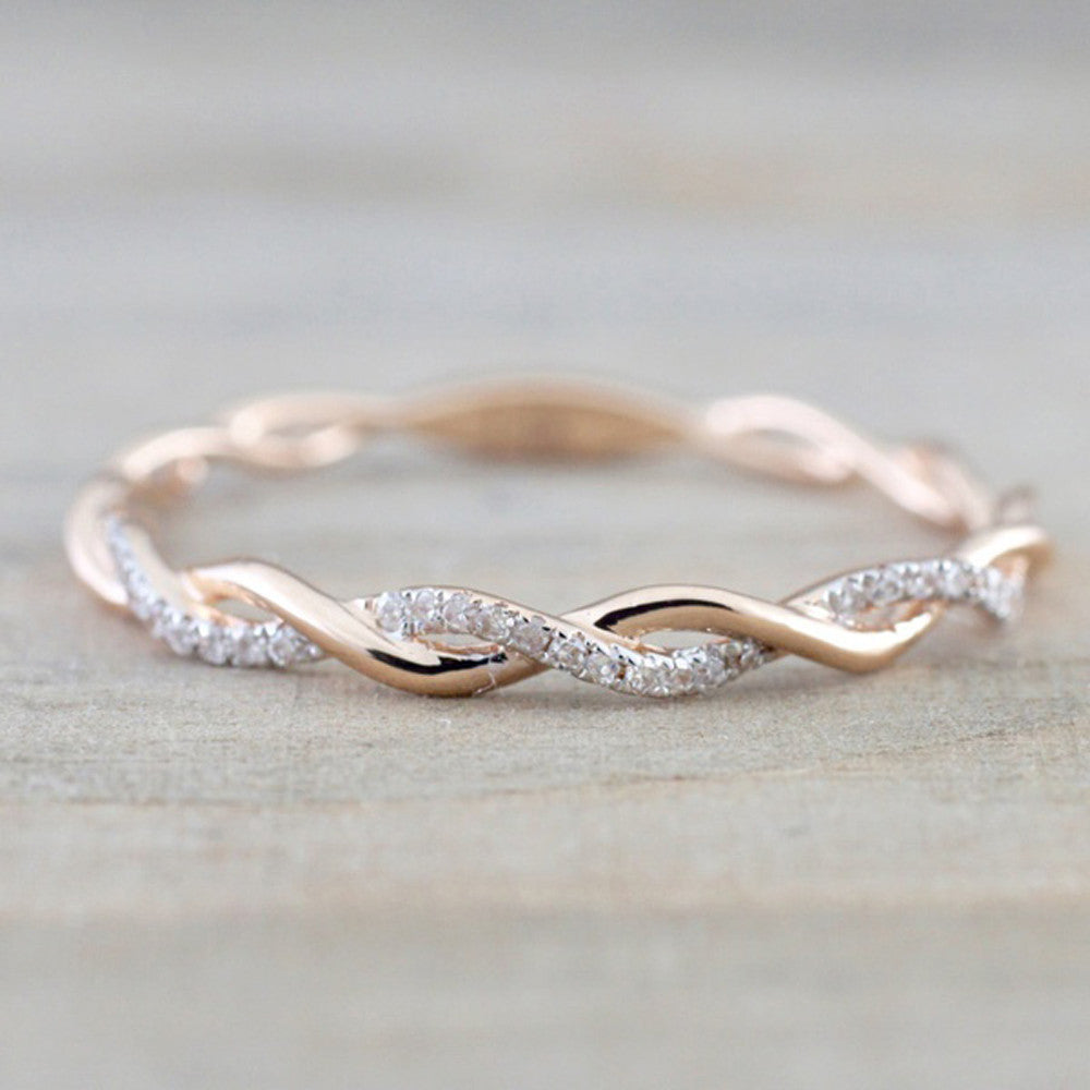 Rose Gold Wedding Engagement Ring - Thejewellerystyle