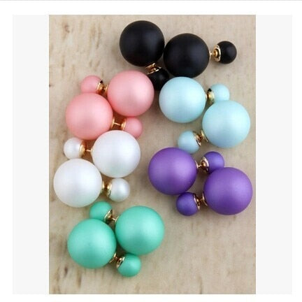 Candy Color Round Ball Stud Earrings - Thejewellerystyle