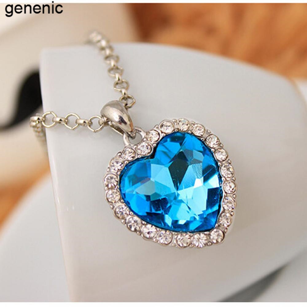 Crystal Pendant Heart Necklace Lover Gift - Thejewellerystyle