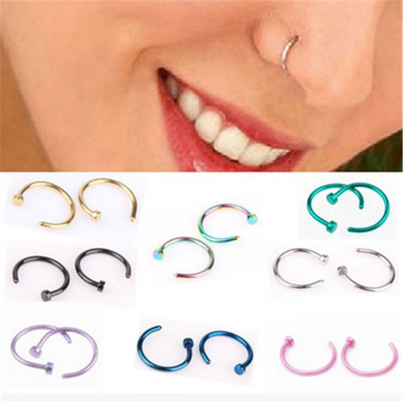 Fake Septum Medical Titanium Nose Ring - Thejewellerystyle