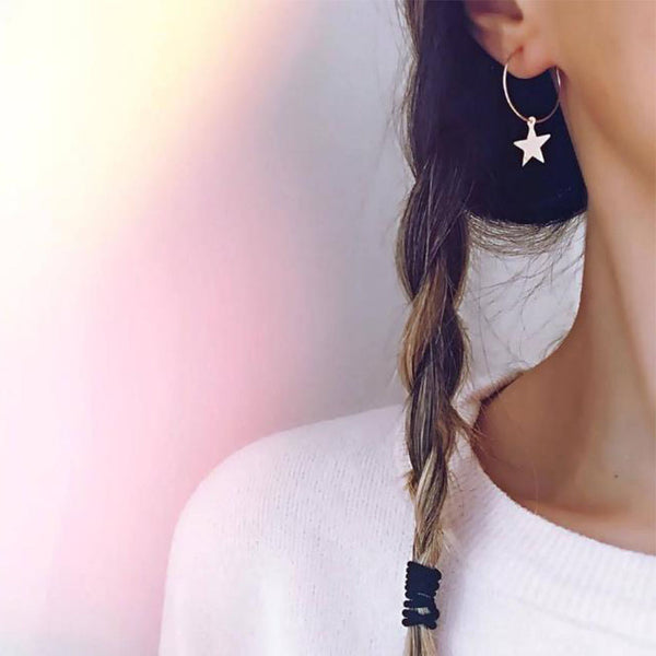 Simple Gold Color Star Stud Earrings - Thejewellerystyle
