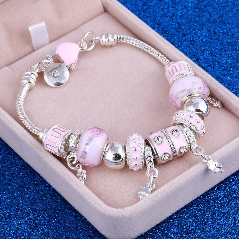 Best Crystal Charm Silver Bracelets - Thejewellerystyle